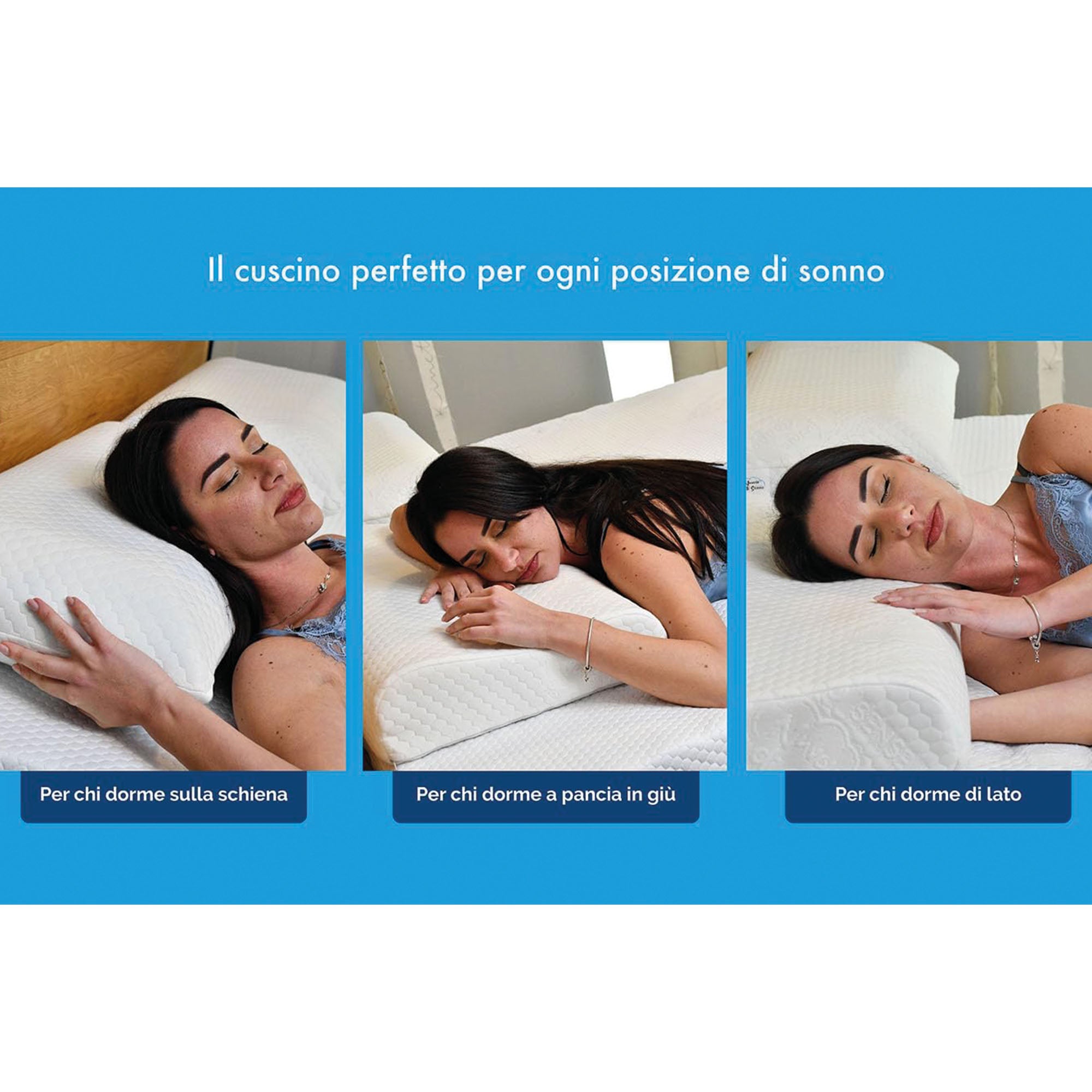 Oreiller Respirant en Pain de Savon de 13 cm de Haut en Mousse à Mémoire de Forme HD - Nuvole di Sonno