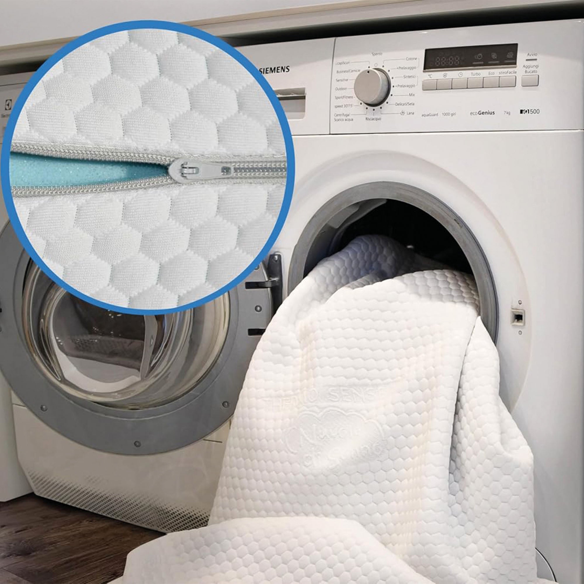 Oreiller Respirant en Pain de Savon de 13 cm de Haut en Mousse à Mémoire de Forme HD - Nuvole di Sonno