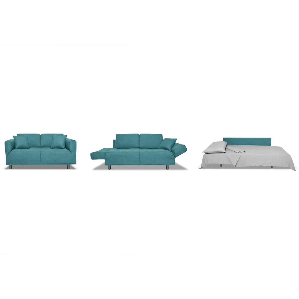 Divano Letto Levis con Materasso 10cm, sfoderabile, 2 cuscini omaggio, Made in Italy