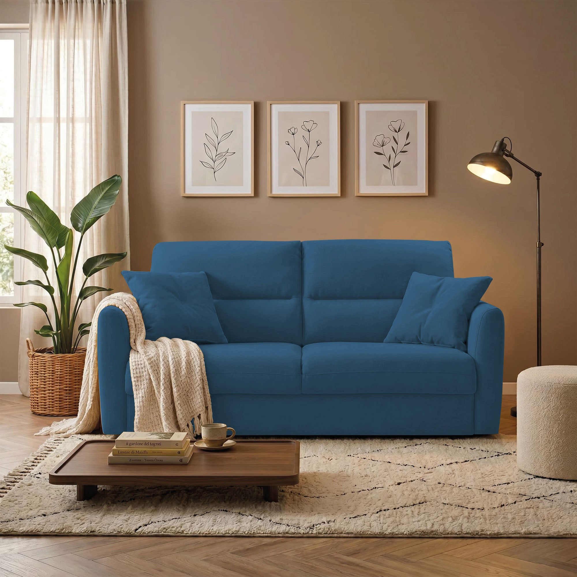 Divano Letto Lucy 3 Posti con Materasso 18 cm Made in Italy