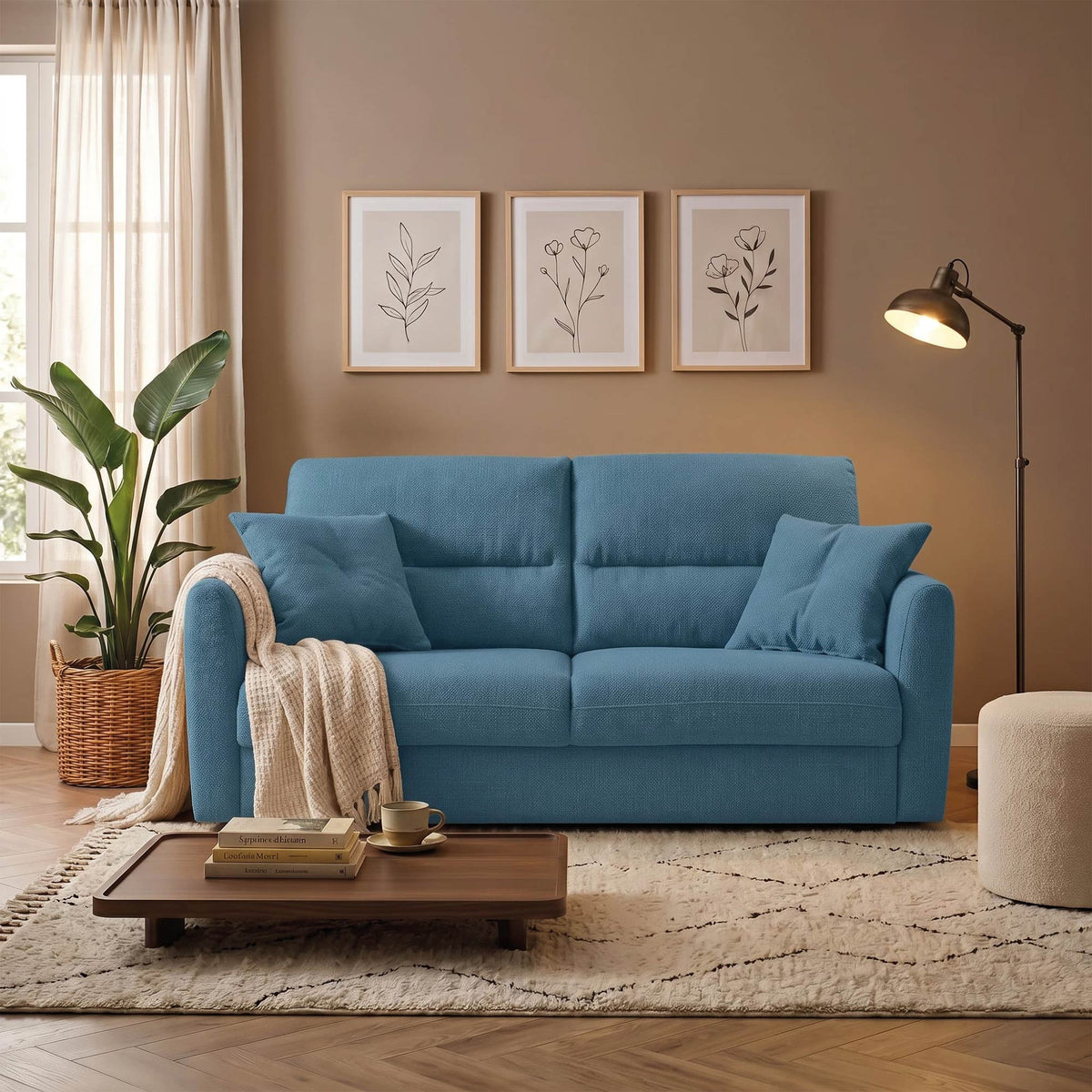 Divano Letto Lucy 3 Posti con Materasso 18 cm Made in Italy