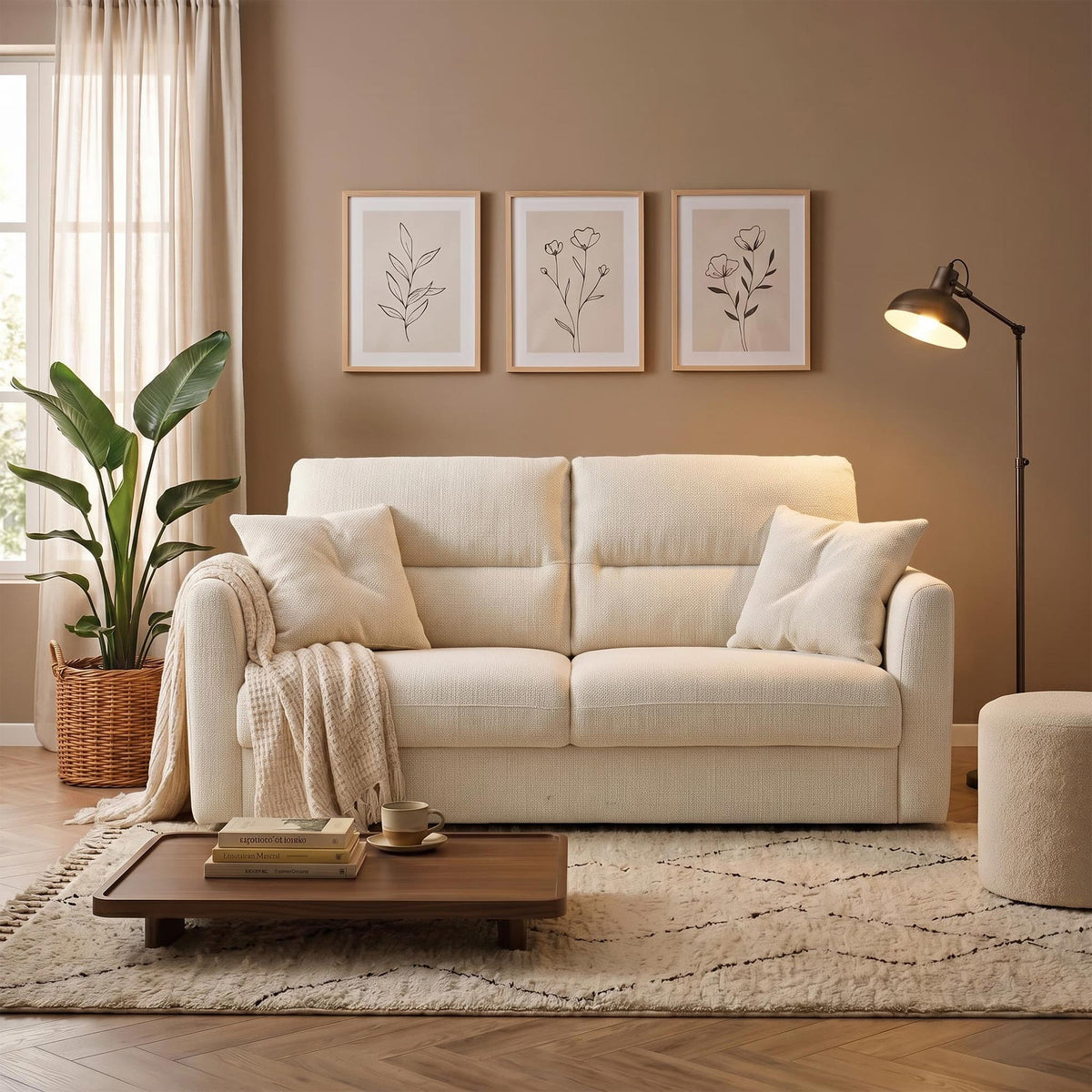 Divano Letto Lucy 3 Posti con Materasso 18 cm Made in Italy