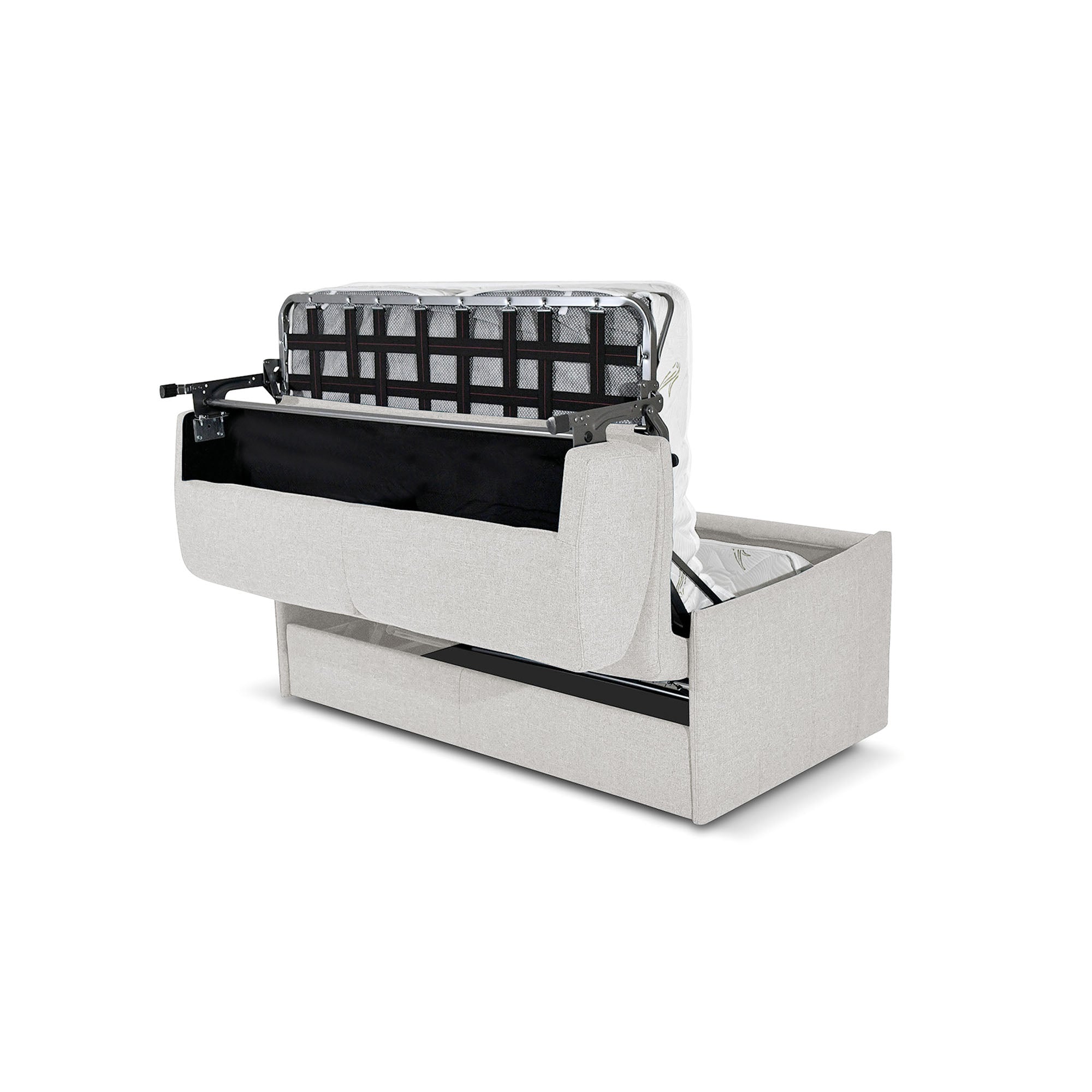 Divano letto Dalila con Materasso, sfoderabile, Made in Italy