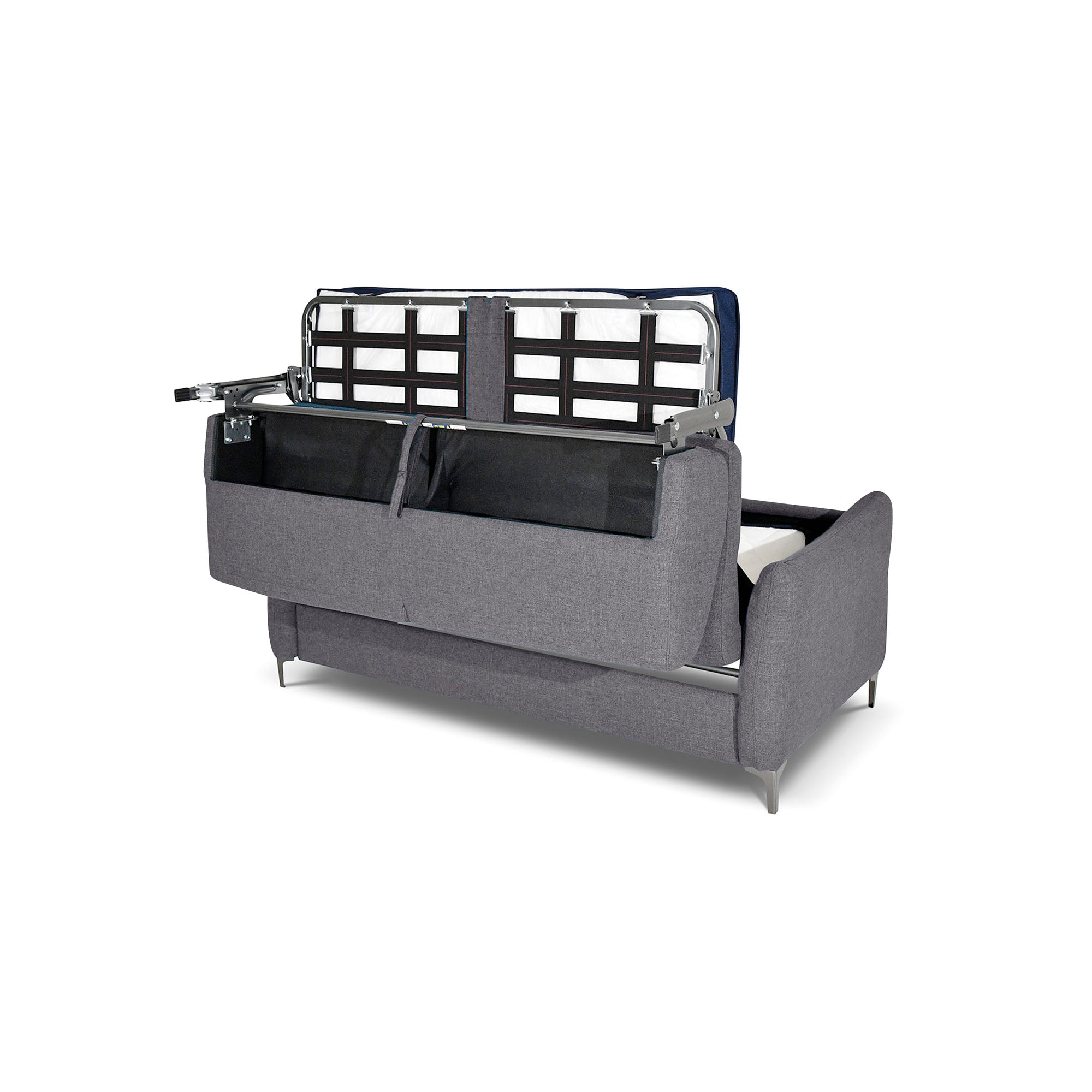 Divano letto Erisea con Materasso, sfoderabile, Made in Italy