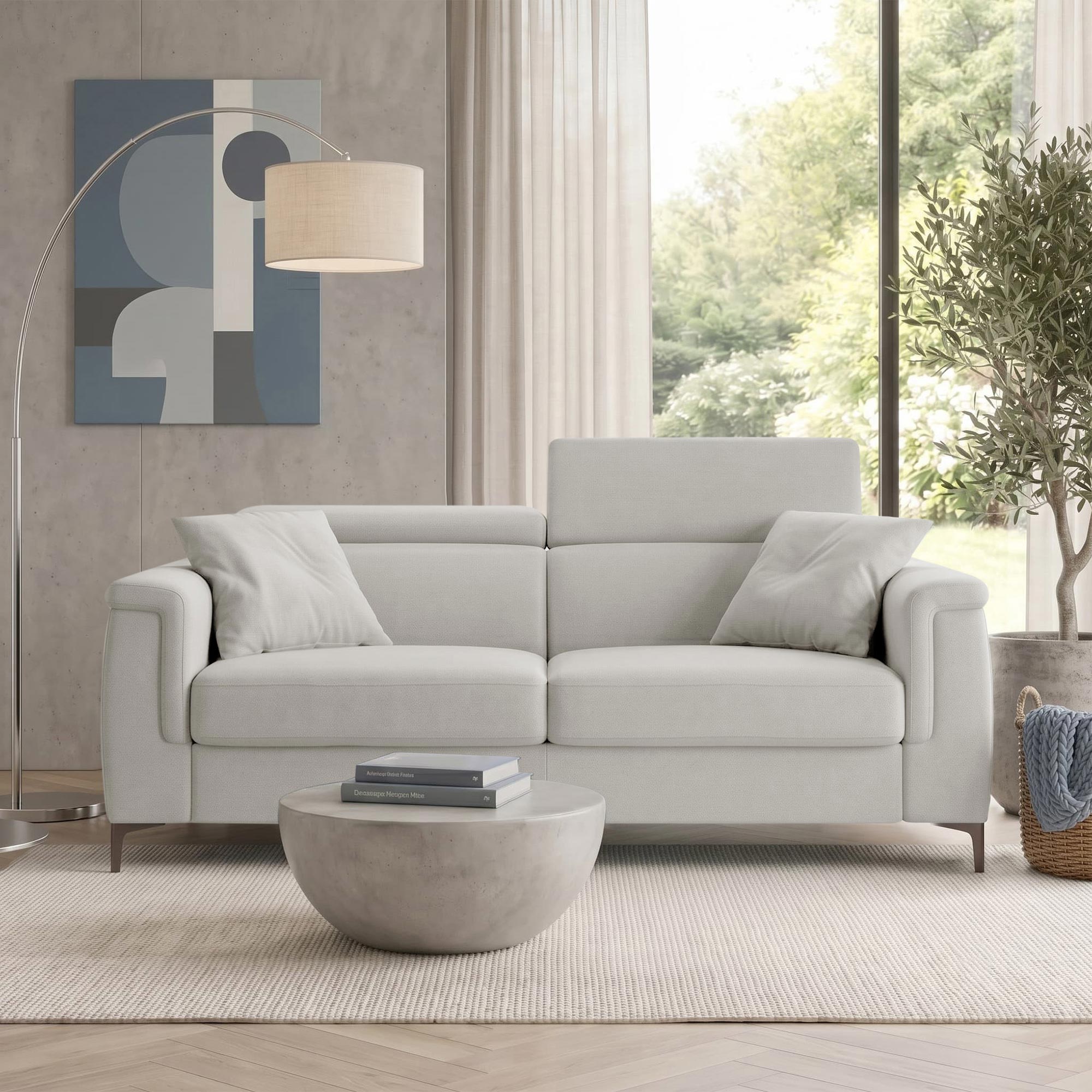 Divano letto John con Materasso 18cm, sfoderabile, Made in Italy