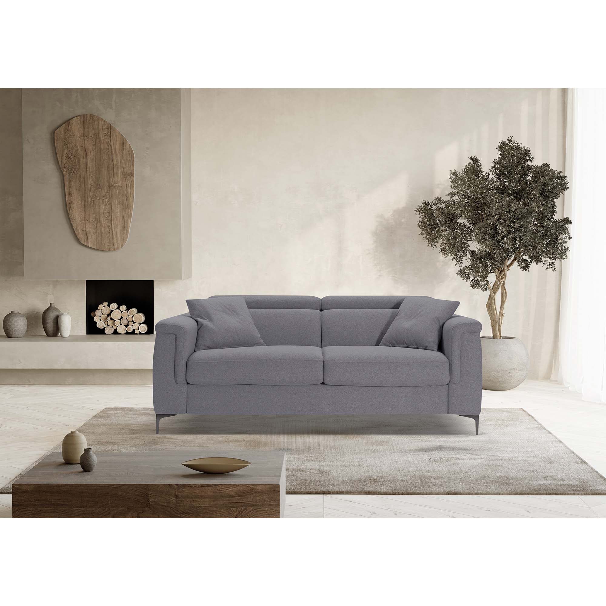 Divano letto John con Materasso, sfoderabile, Made in Italy