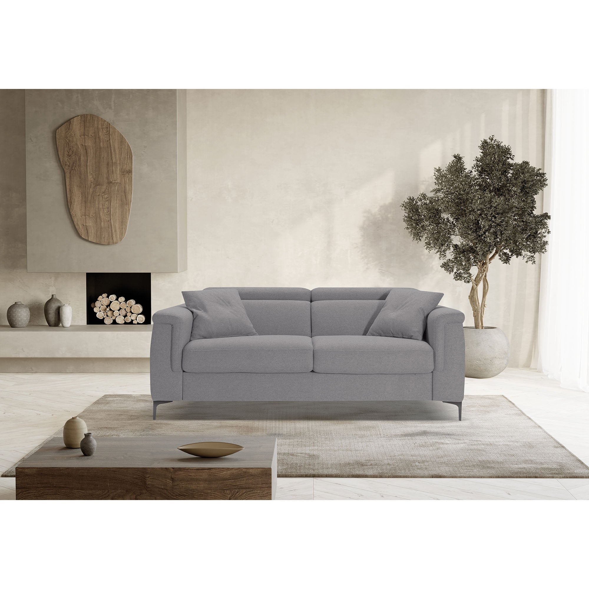 Divano letto John con Materasso, sfoderabile, Made in Italy