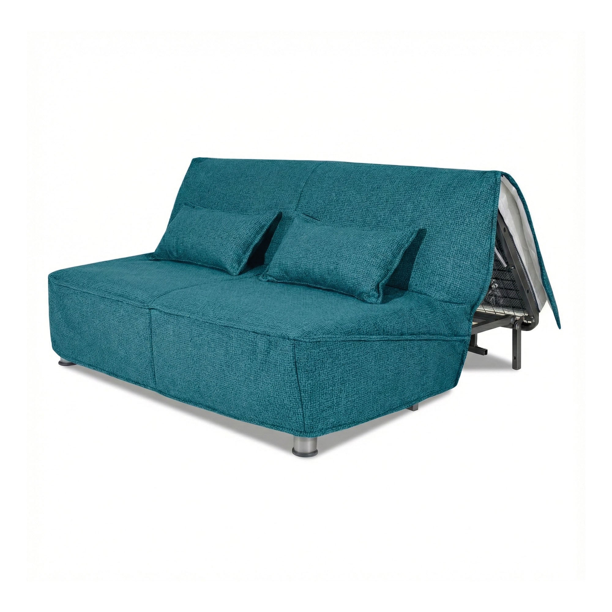 Divano letto Levante con Materasso 11cm, sfoderabile, 2 cuscini omaggio, Made in Italy