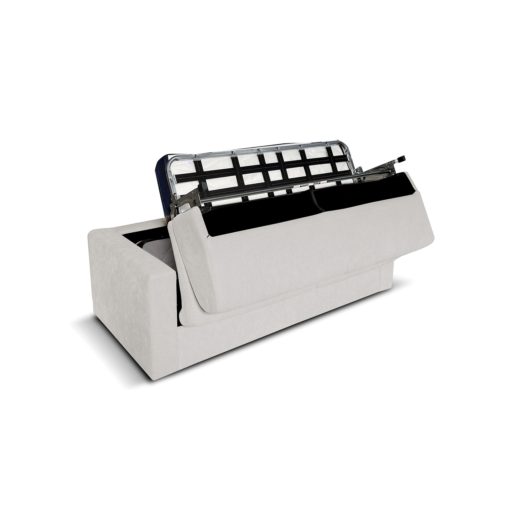 Divano letto Oregon con Materasso, sfoderabile, Made in Italy