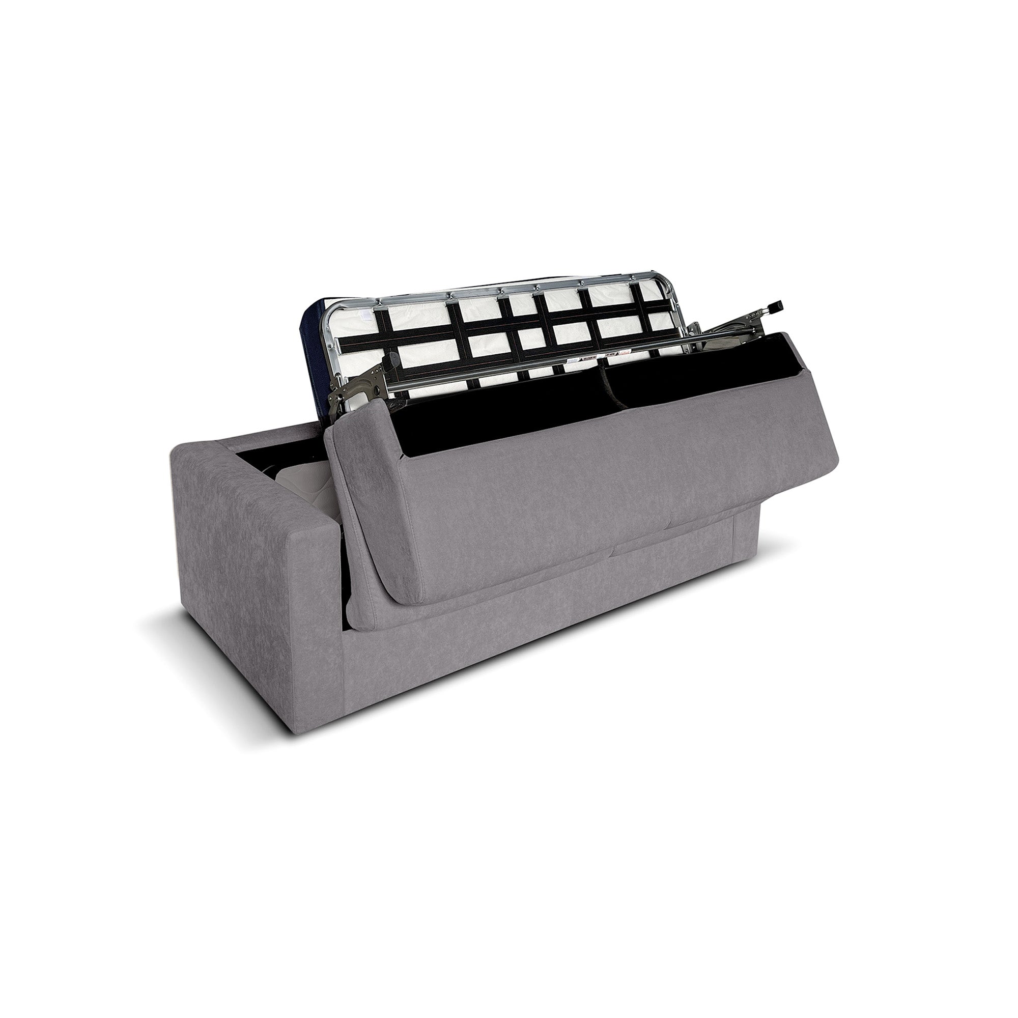 Divano letto Oregon con Materasso, sfoderabile, Made in Italy