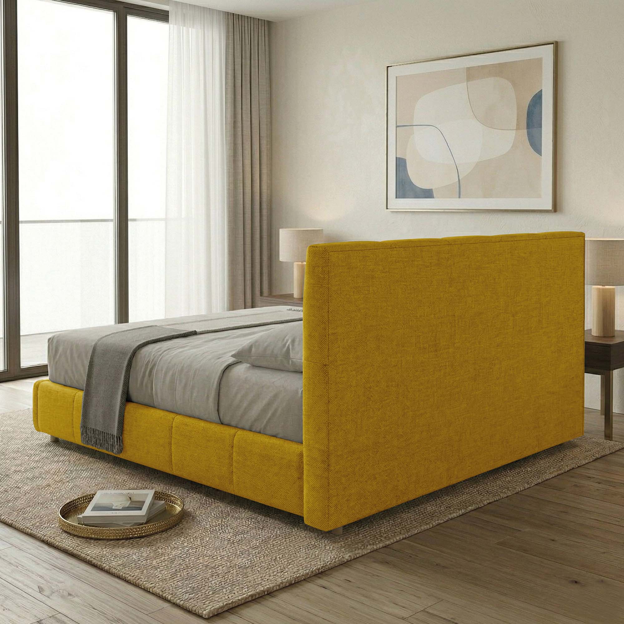 Letto Matrimoniale Contenitore con rete rinforzata e apertura facilitata Alma