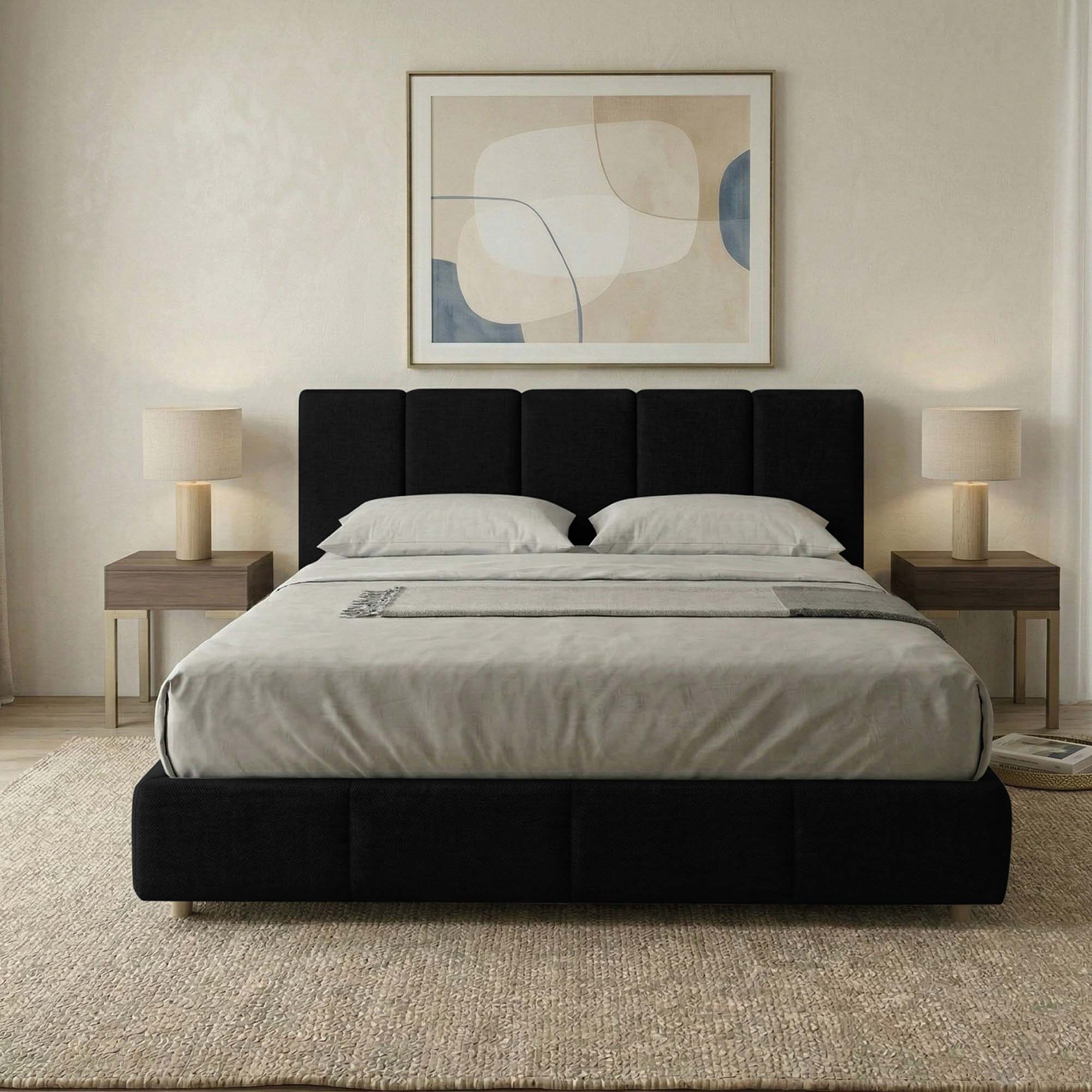 Letto Matrimoniale Contenitore con rete rinforzata e apertura facilitata Alma
