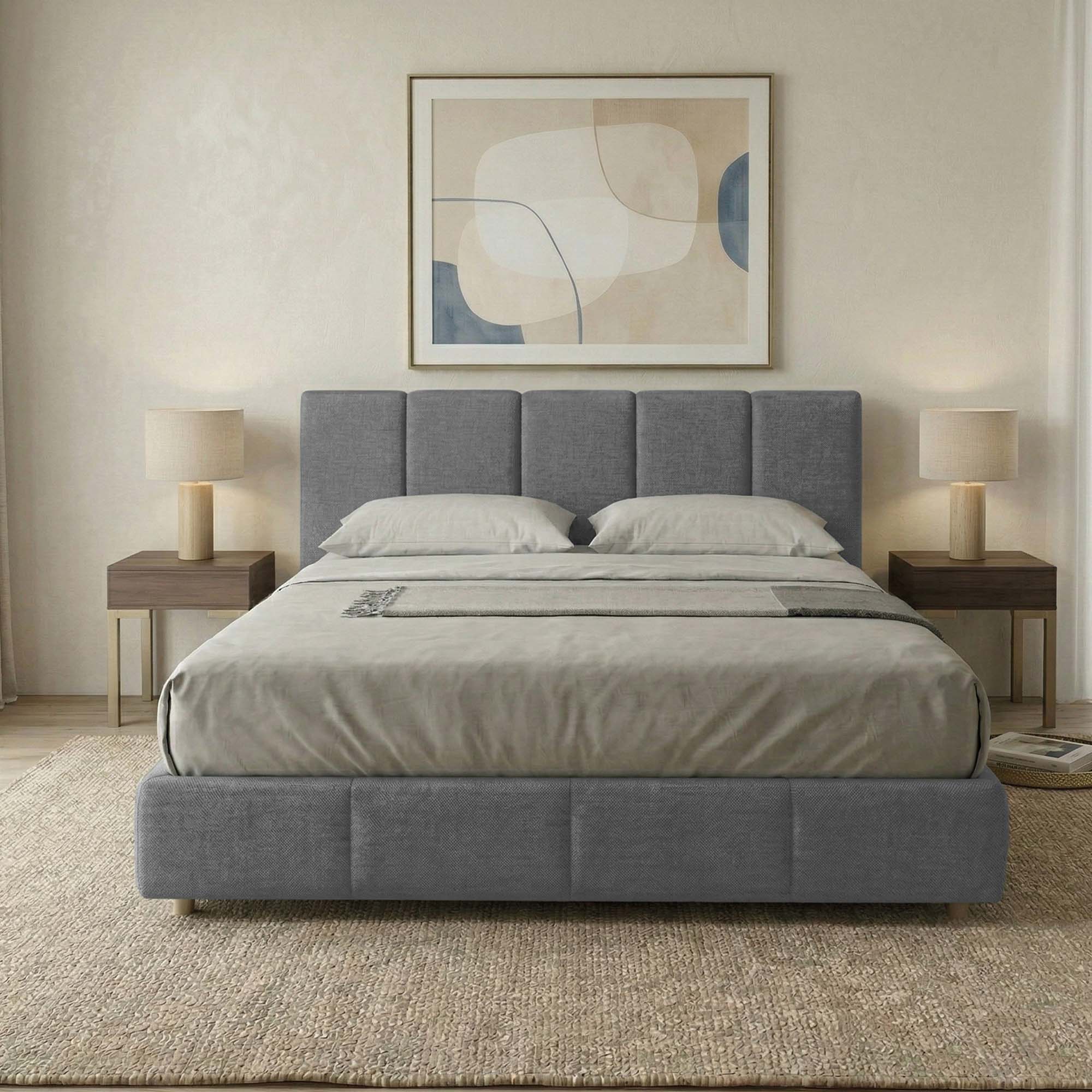 Letto Matrimoniale Contenitore con rete rinforzata e apertura facilitata Alma