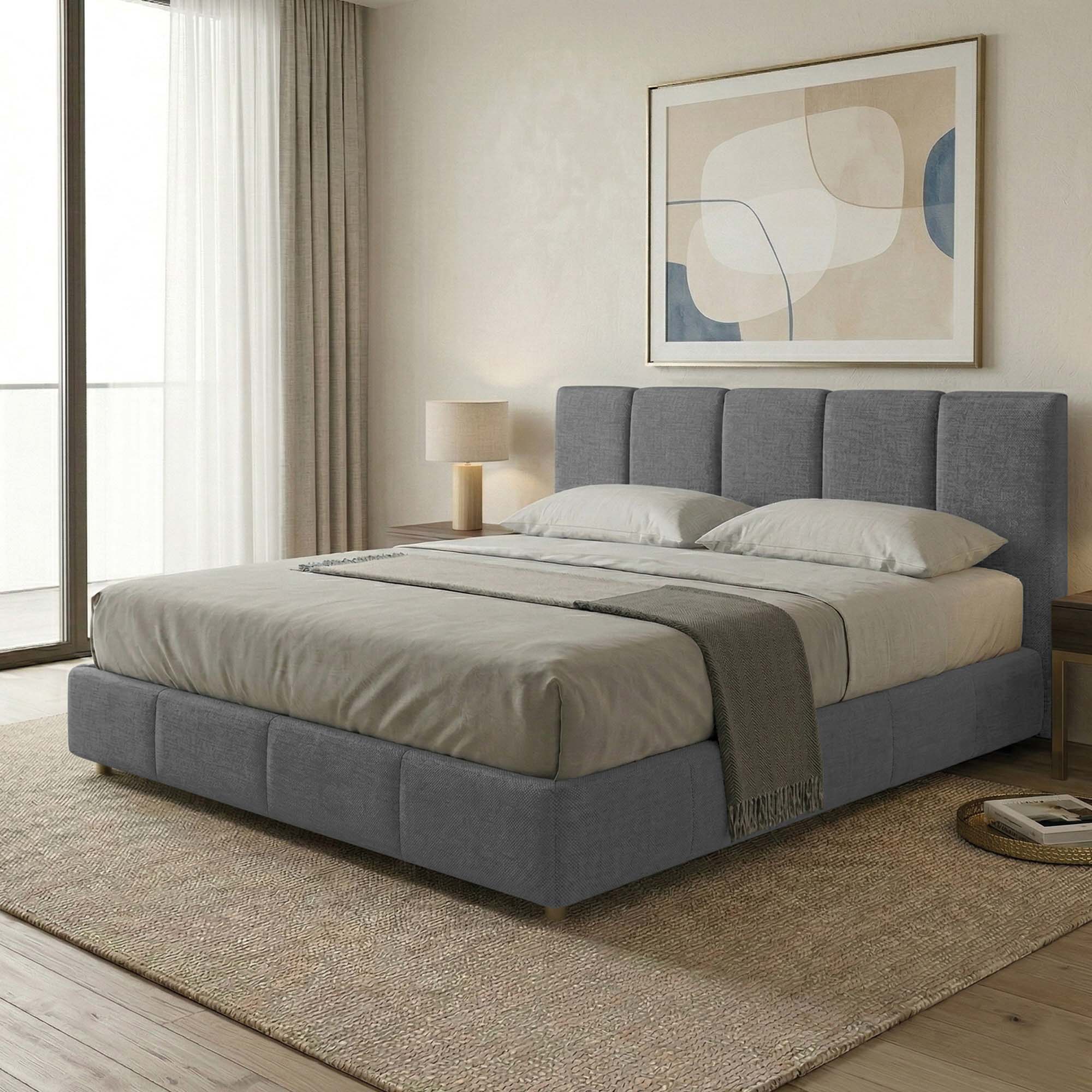 Letto Matrimoniale Contenitore con rete rinforzata e apertura facilitata Alma