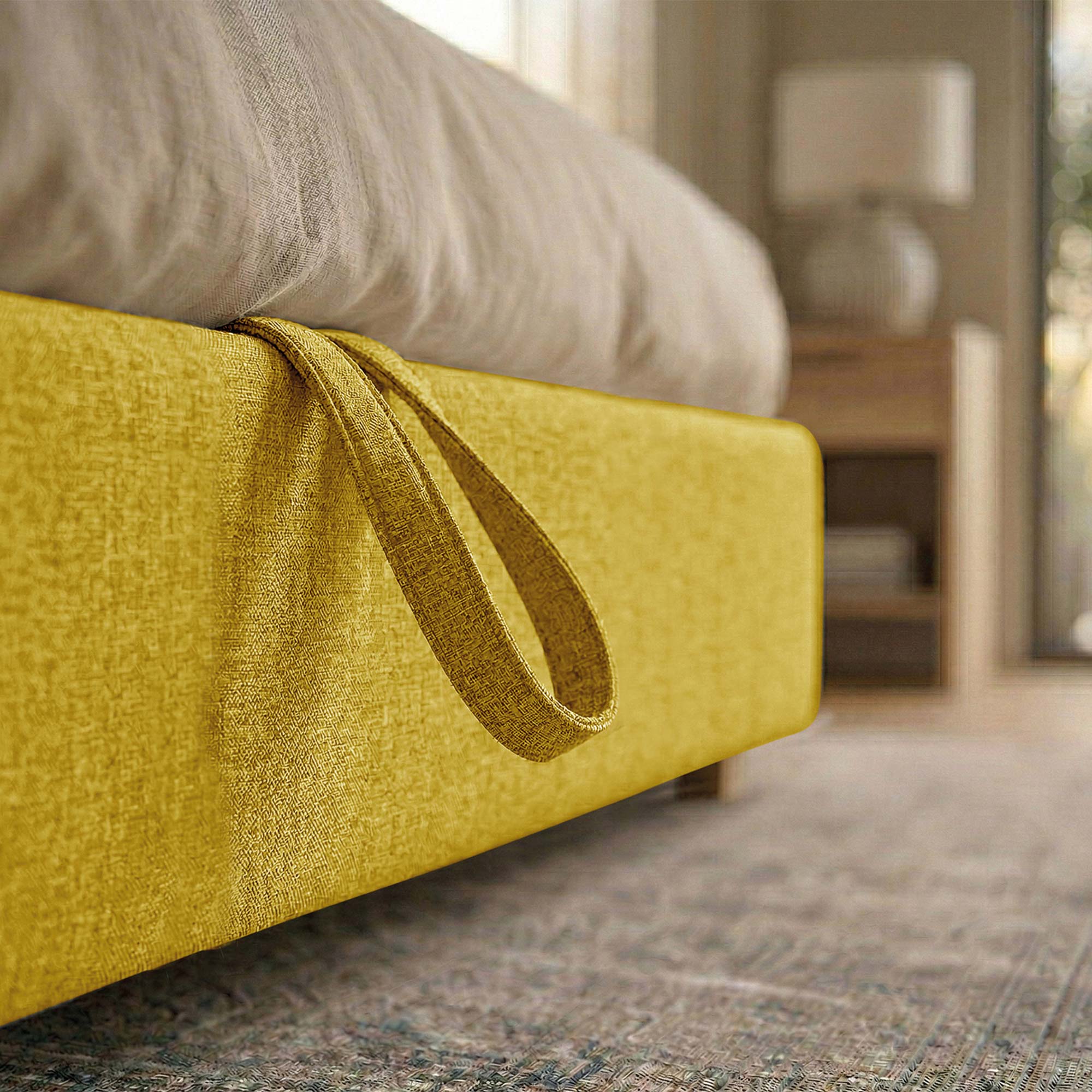 Letto Matrimoniale Contenitore con apertura facilitata e design classico Dune