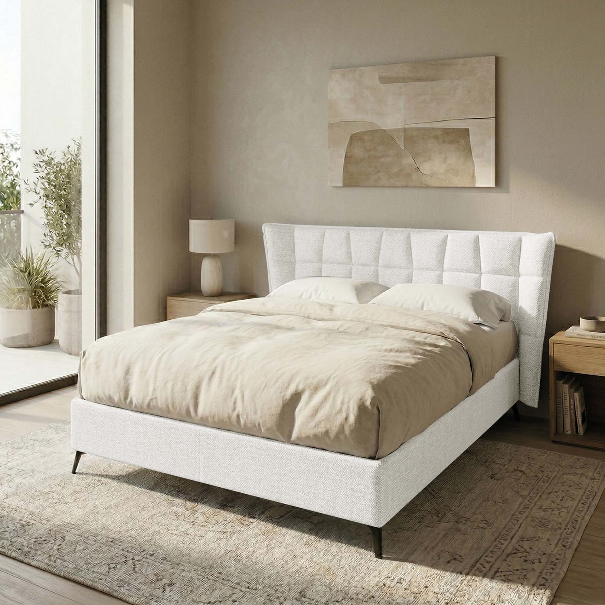Letto Matrimoniale Contenitore con apertura facilitata e design moderno Nova