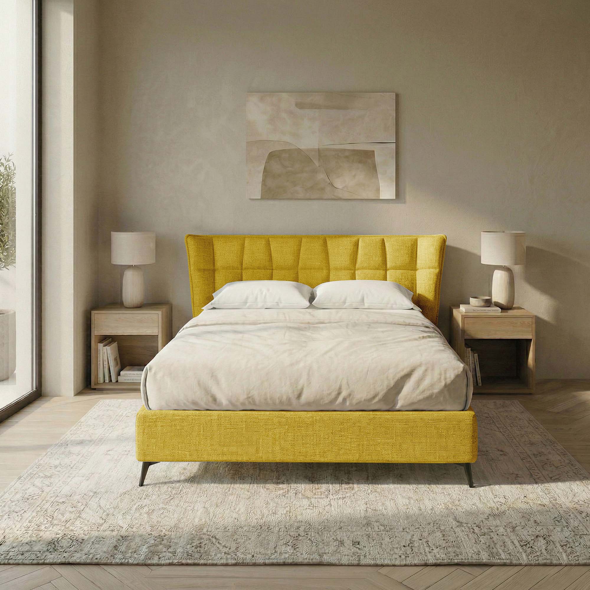 Letto Matrimoniale Contenitore con apertura facilitata e design moderno Nova