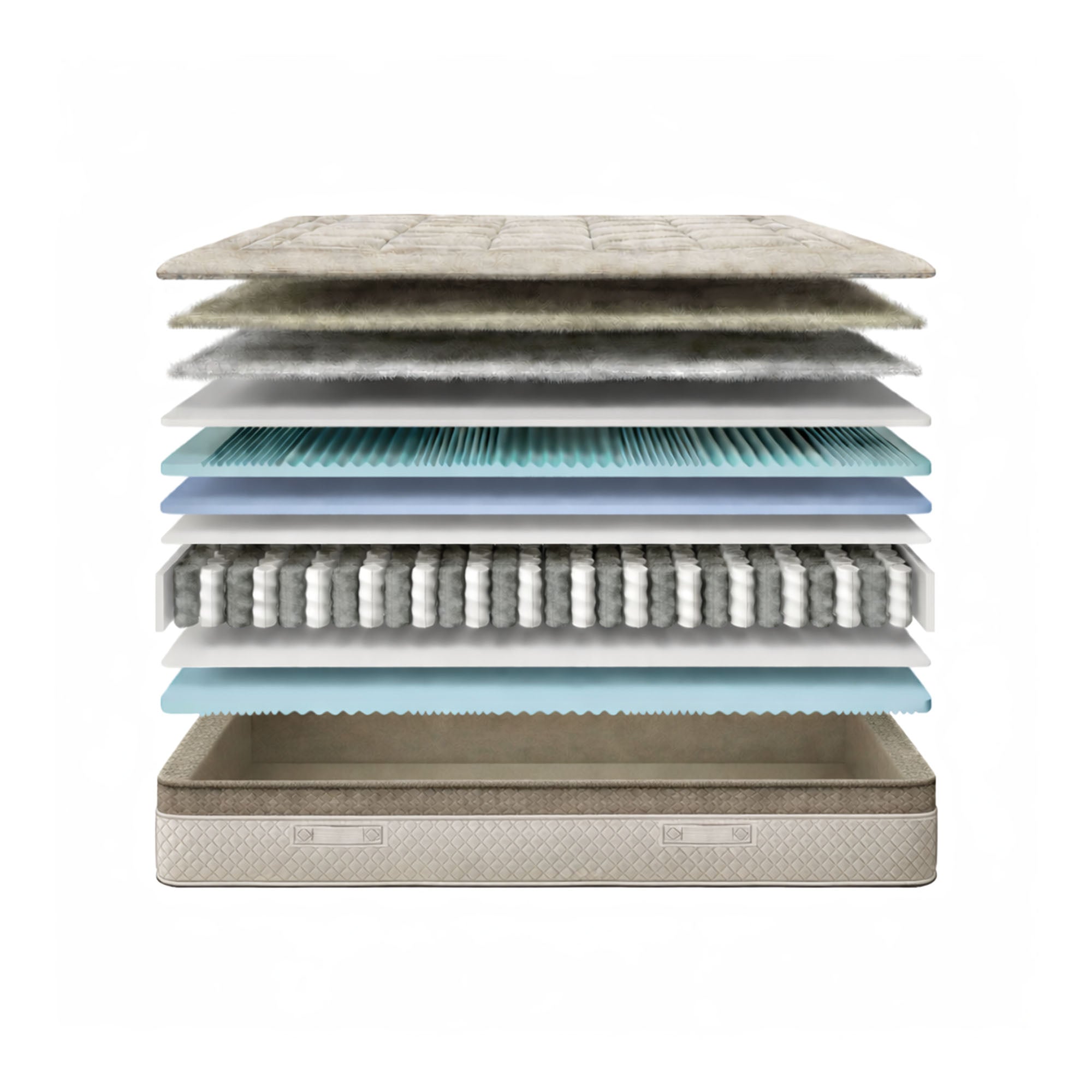 Materasso Ibrido Ortopedico (25cm) | Memory Foam HD & 800 Molle Insacchettate - Kaysa Plus