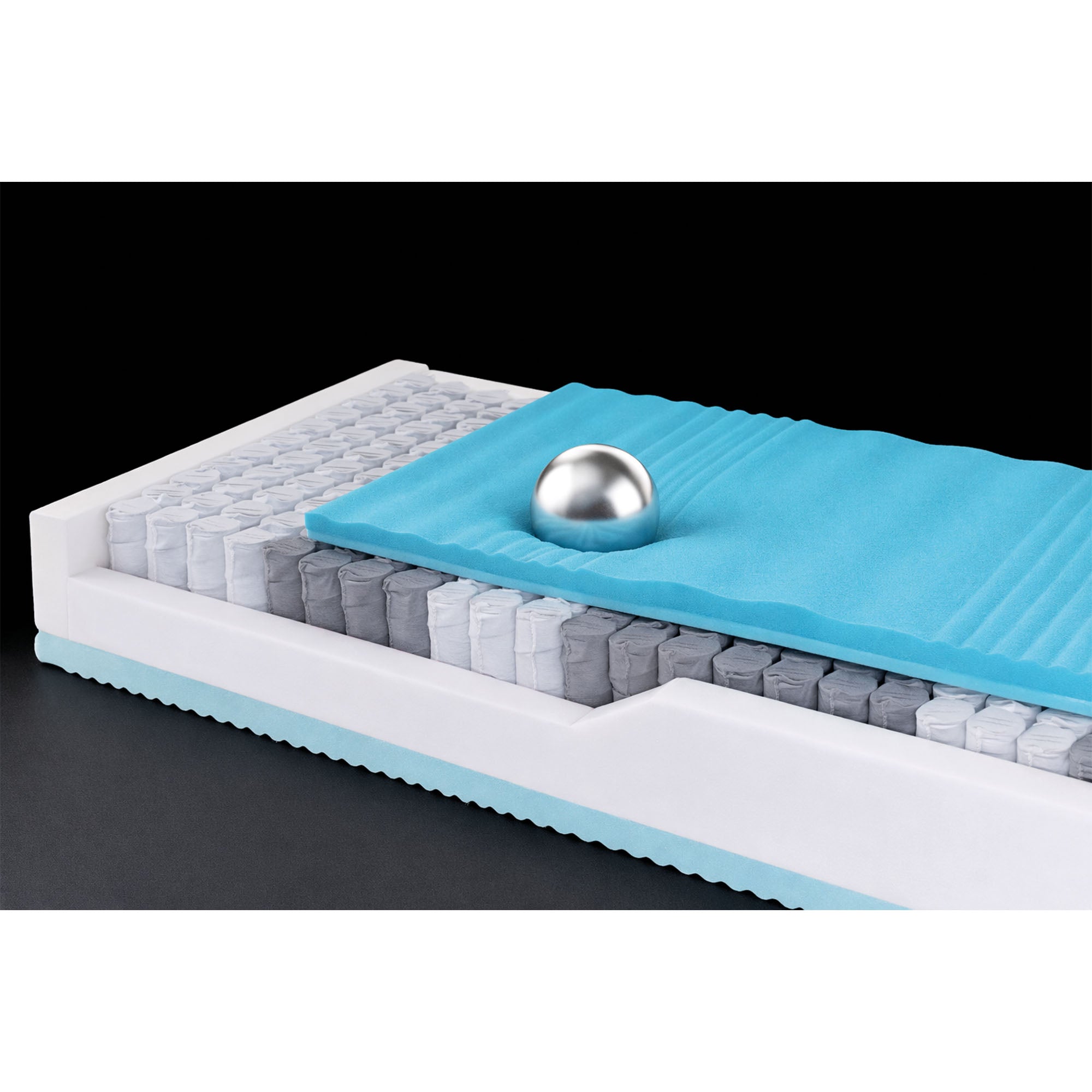 Materasso Ibrido Ortopedico (25cm) | Memory Foam HD & 800 Molle Insacchettate - Kaysa Plus