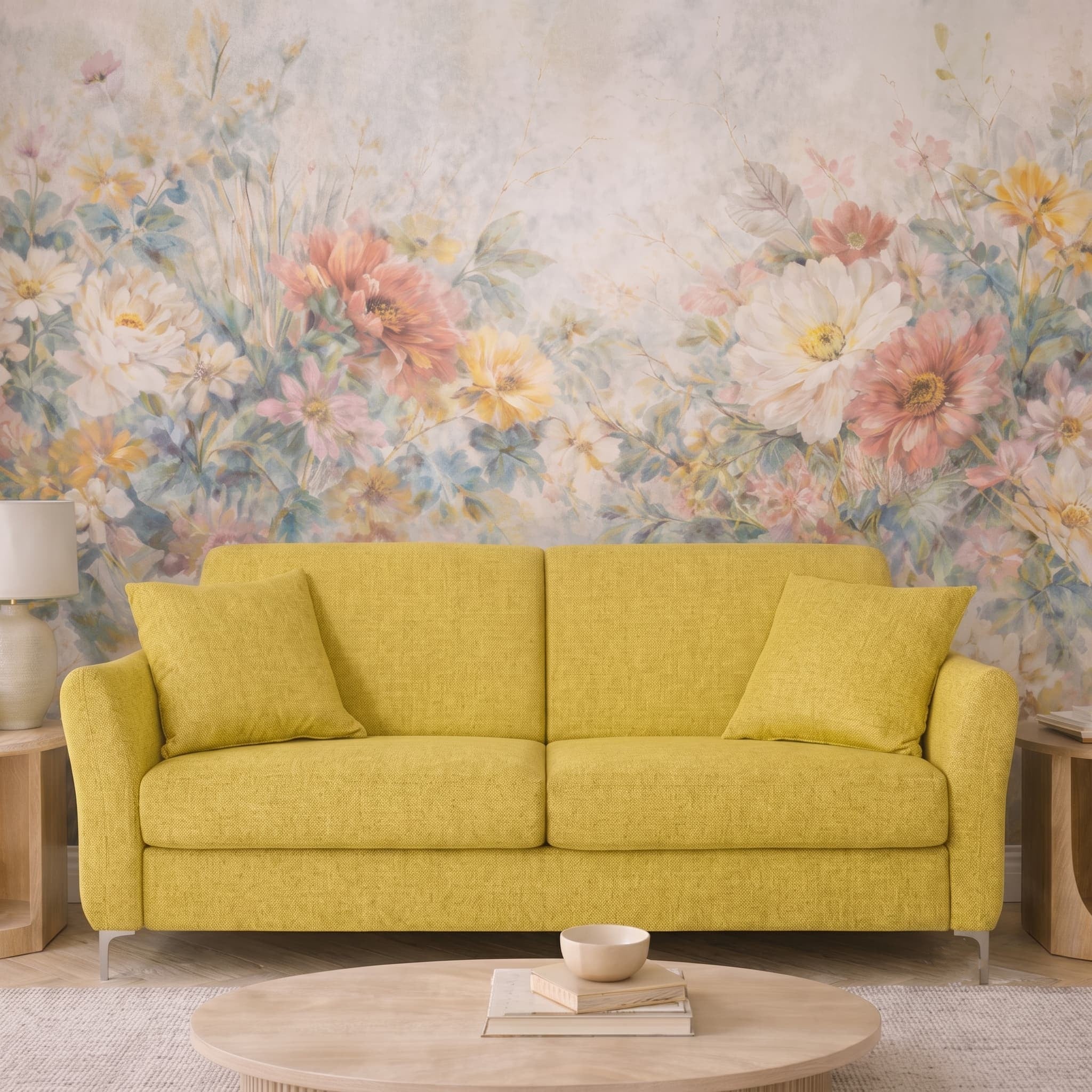 Divano letto Erisea con Materasso 14cm, sfoderabile, Made in Italy