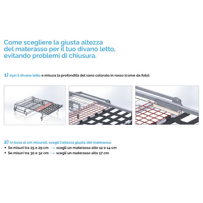 Materasso per divano letto a ribalta in Poliuretano My Cell