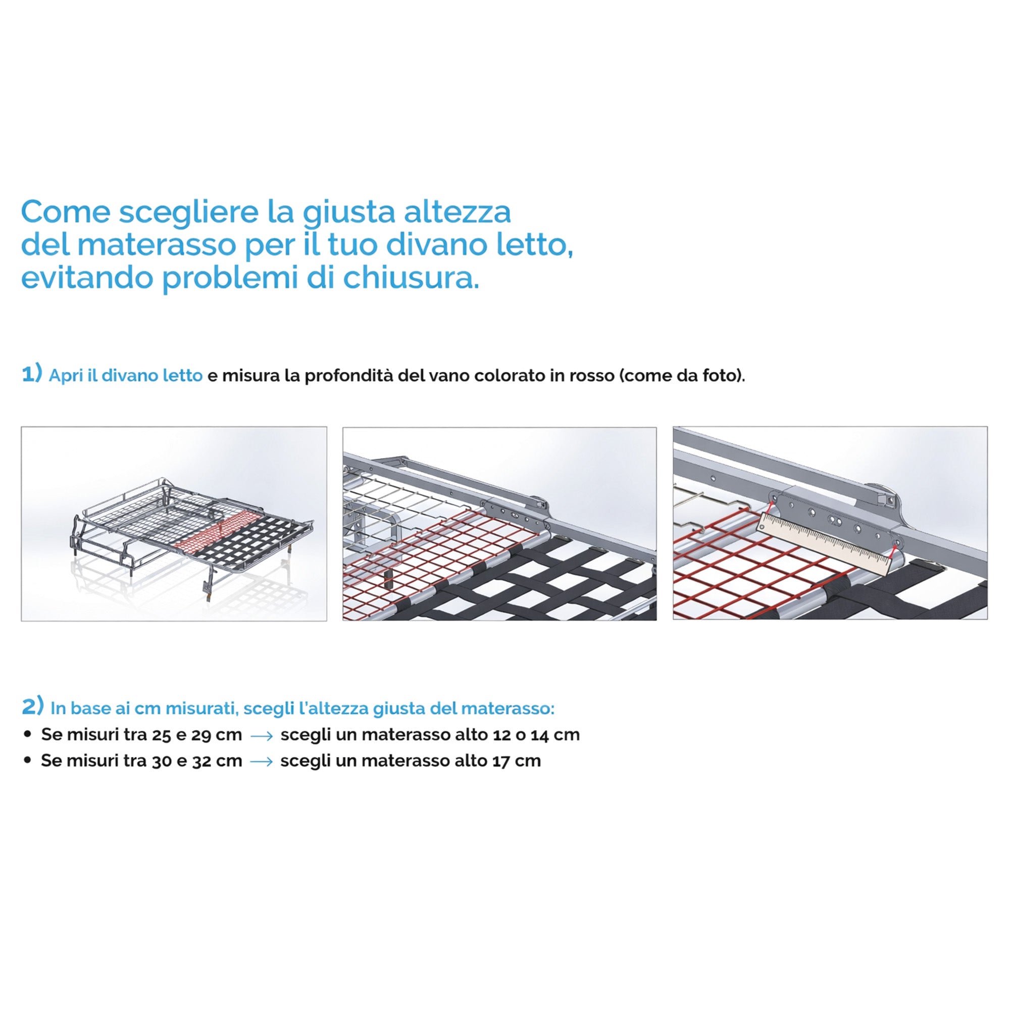 Materasso per divano letto a ribalta in Poliuretano My Cell