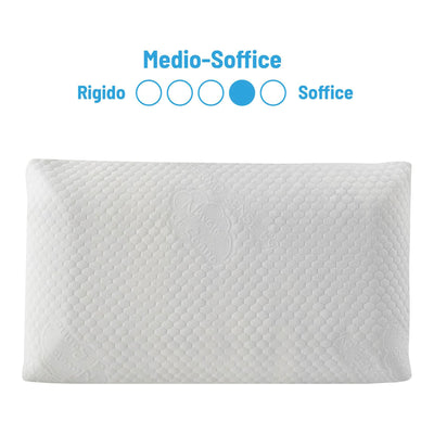 Oreiller Respirant en Pain de Savon de 13 cm de Haut en Mousse à Mémoire de Forme HD - Nuvole di Sonno