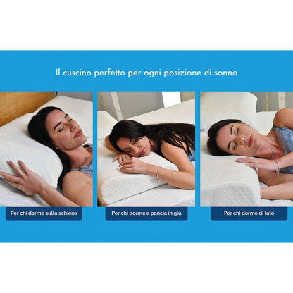 Cuscino Saponetta Traspirante Alto 13 Cm in Memory Foam HD - Nuvole di Sonno