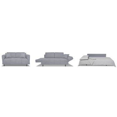 Canapé-lit Levis avec matelas 10cm, déhoussable, 2 coussins offerts, Fabriqué en Italie