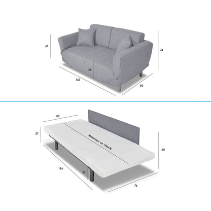Divano Letto Levis con Materasso Comfort - Nuvole di Sonno
