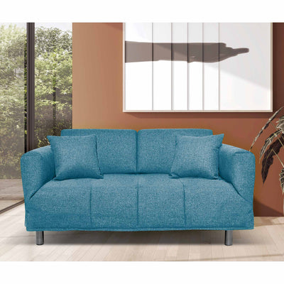 Canapé-lit Levis avec matelas 10cm, déhoussable, 2 coussins offerts, Fabriqué en Italie