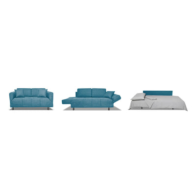 Canapé-lit Levis avec matelas 10cm, déhoussable, 2 coussins offerts, Fabriqué en Italie