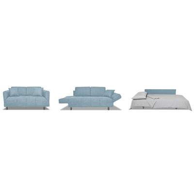 Divano Letto Levis con Materasso 10cm, sfoderabile, 2 cuscini omaggio, Made in Italy