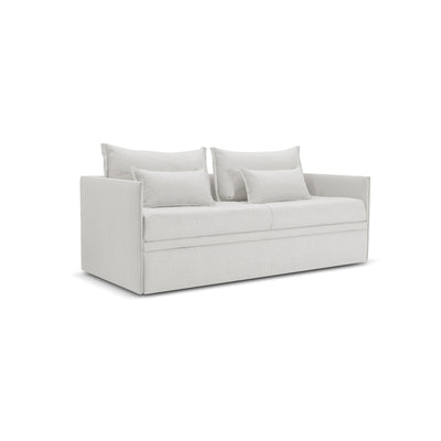 Canapé-lit Double avec matelas 14cm, déhoussable, 2 coussins offerts, Fabriqué en Italie