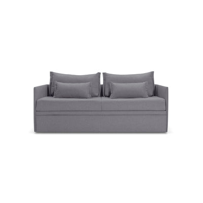 Canapé-lit Double avec matelas 14cm, déhoussable, 2 coussins offerts, Fabriqué en Italie