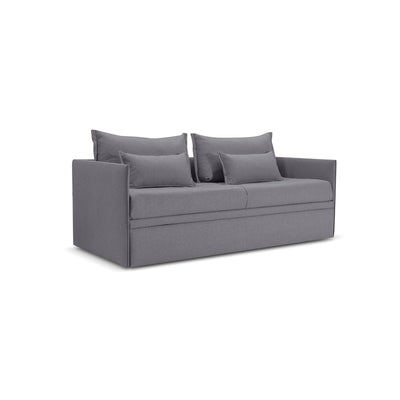 Canapé-lit Double avec matelas 14cm, déhoussable, 2 coussins offerts, Fabriqué en Italie