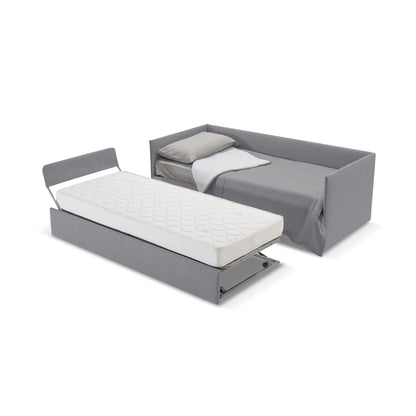 Divano letto Double con Materasso, sfoderabile, 2 cuscini omaggio, Made in Italy
