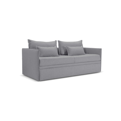 Canapé-lit Double avec matelas 14cm, déhoussable, 2 coussins offerts, Fabriqué en Italie