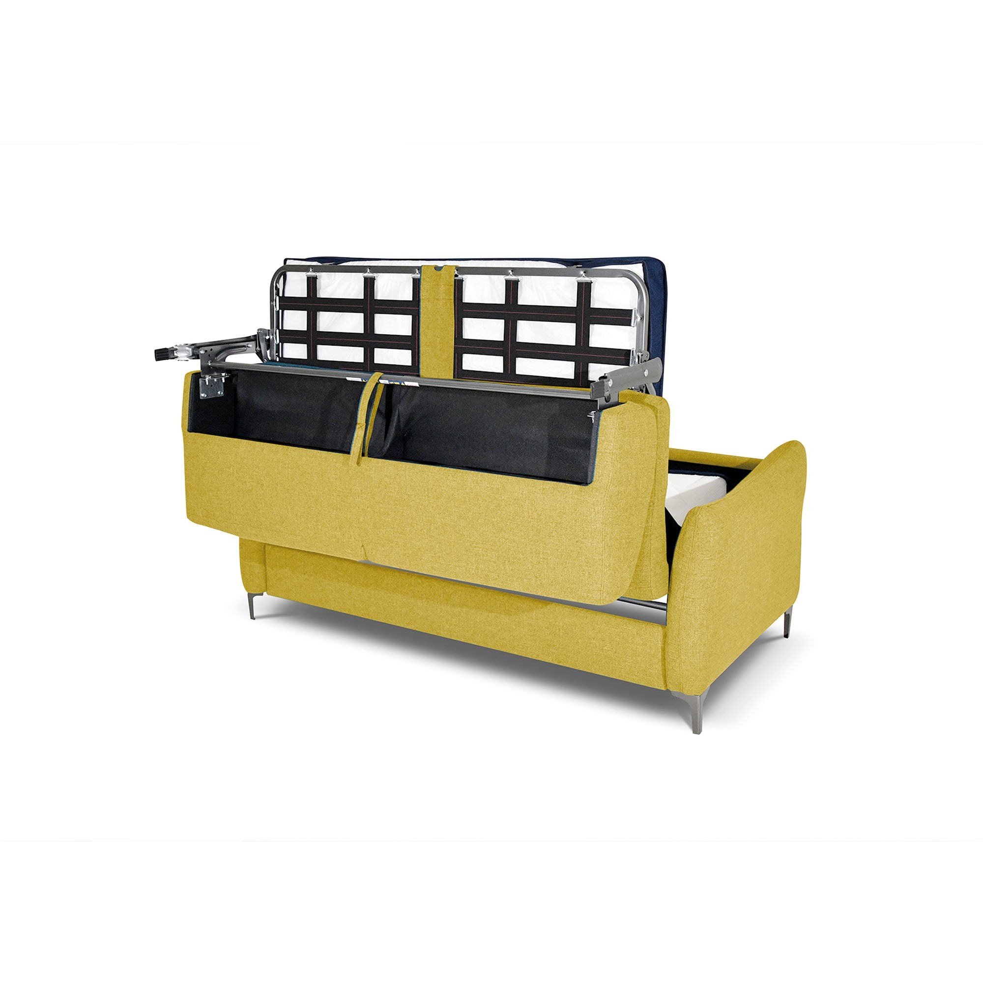 Divano letto Erisea con Materasso, sfoderabile, Made in Italy