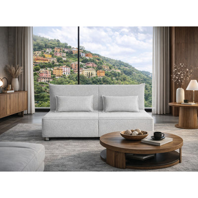 Canapé-lit Levante avec matelas 11cm, déhoussable, 2 coussins offerts, Fabriqué en Italie