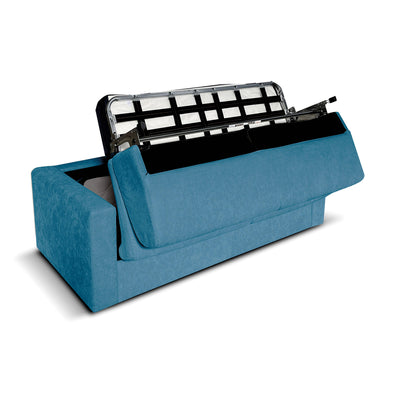 Divano letto Oregon con Materasso 14cm, sfoderabile, Made in Italy