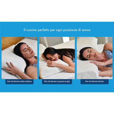 Cuscino Massaggiante Alto 13 Cm  in Memory Foam HD - Nuvole di Sonno