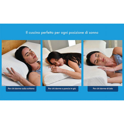 Cuscino Massaggiante Alto 13 Cm  in Memory Foam HD - Nuvole di Sonno