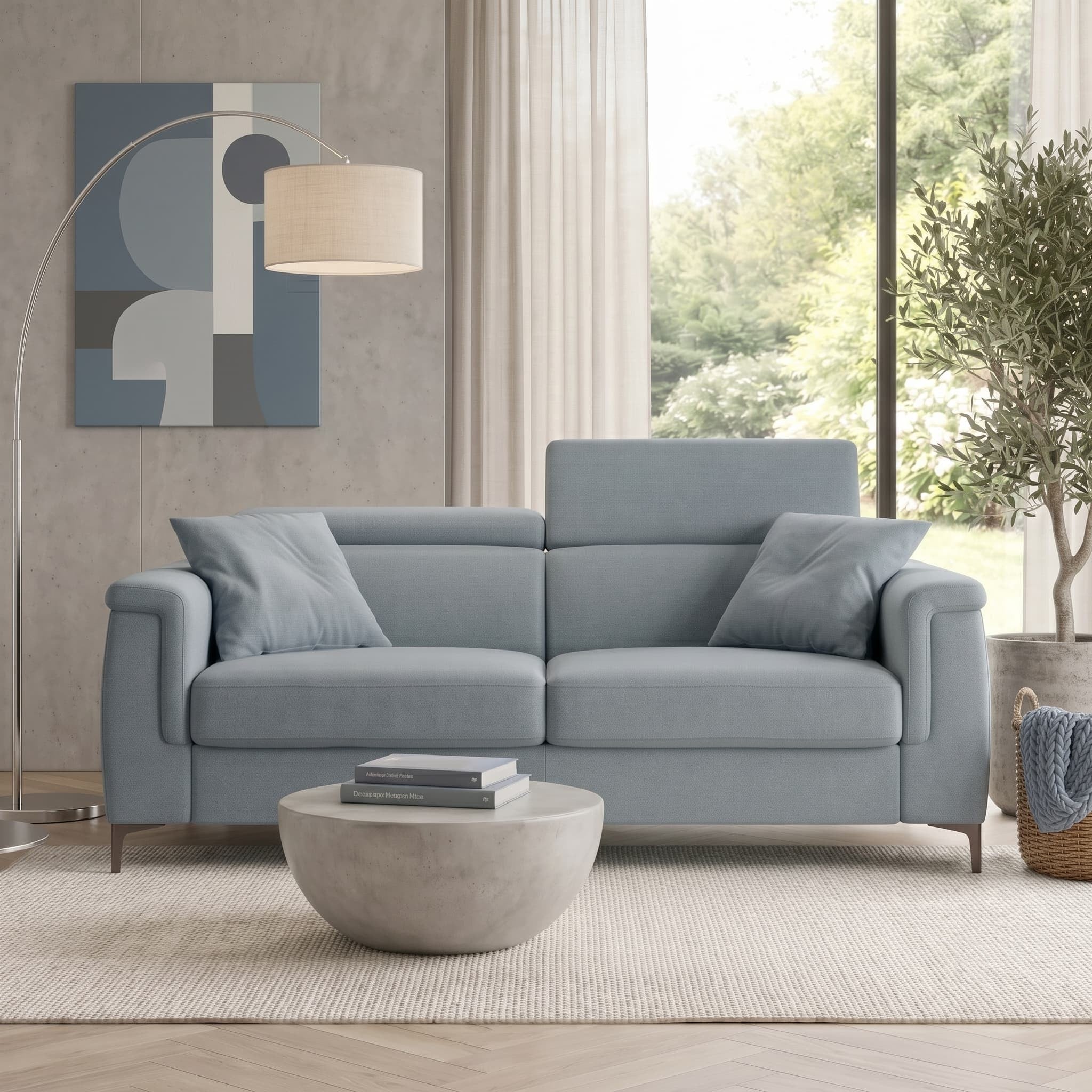 Divano letto John con Materasso 18cm, sfoderabile, Made in Italy