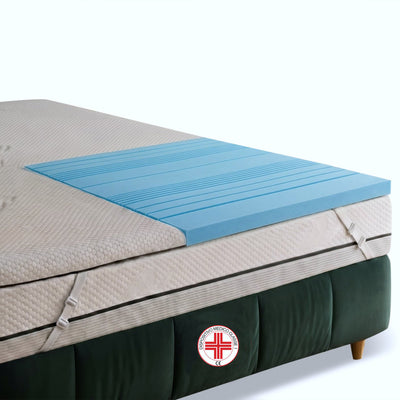 Topper Memory Foam 10cm Alta Densità - 7 Zone Ergonomiche - Made in Italy