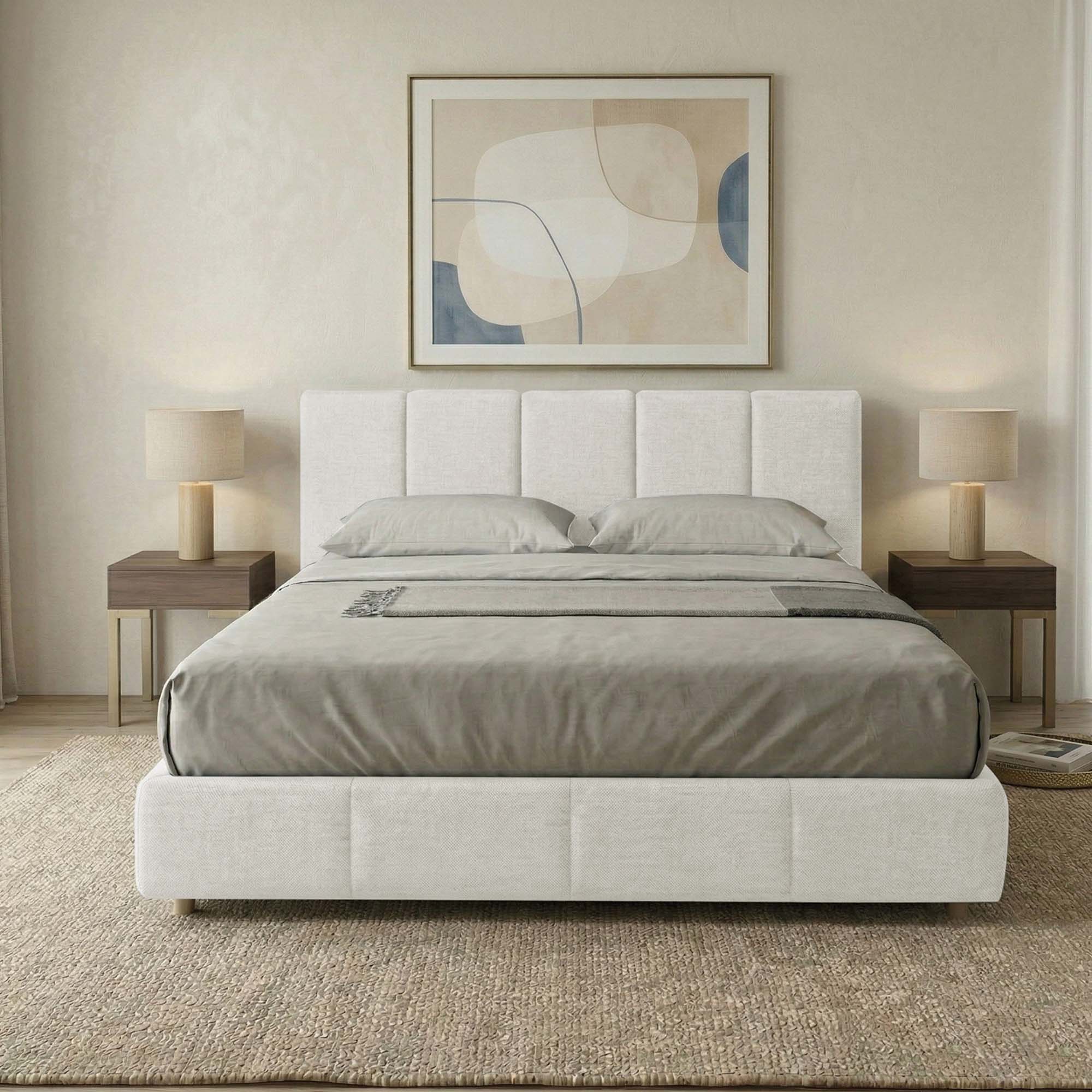 Letto Matrimoniale Contenitore con rete rinforzata e apertura facilitata Alma