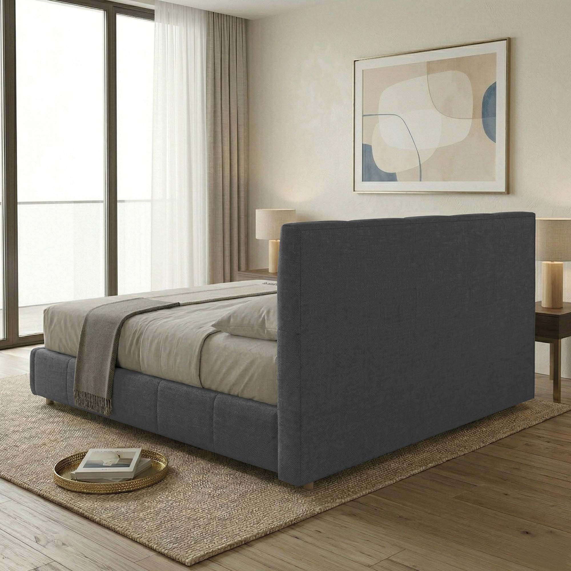 Letto Matrimoniale Contenitore con rete rinforzata e apertura facilitata Alma