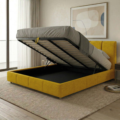 Letto Matrimoniale Contenitore con rete rinforzata e apertura facilitata Alma
