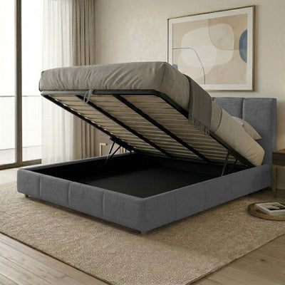Letto Matrimoniale Contenitore con rete rinforzata e apertura facilitata Alma