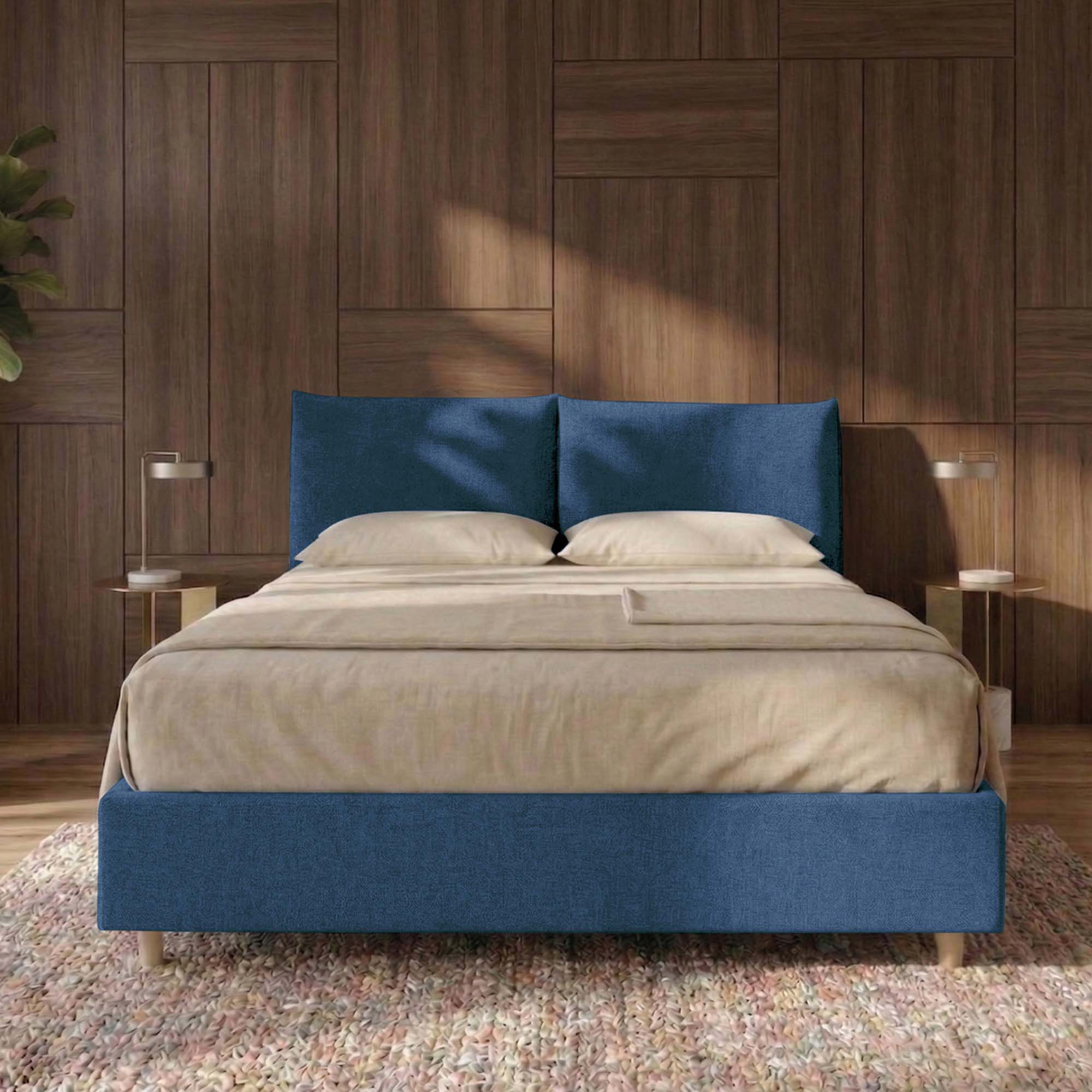 Letto Matrimoniale Contenitore con apertura facilitata e design classico Dune